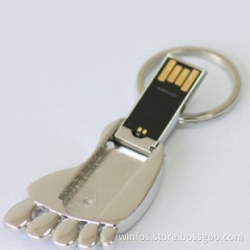 Metal Footprint Shape USB Flash Memory